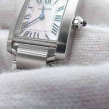 将图像加载到图库查看器中，CARTIER Tank francaise SM Stainless Steel Pink shell DialW51028Q3
