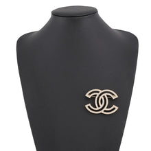 Load image into Gallery viewer, CHANEL CC Logo RhinestoneBrooch Champagne GoldA64746 Metal Rhinestone

