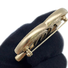Load image into Gallery viewer, CHANEL CC Logo RhinestoneBrooch Champagne GoldA64746 Metal Rhinestone
