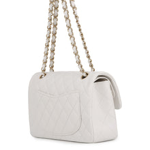 Load image into Gallery viewer, CHANEL Matelasse W Flap ChainShoulder Bag WhiteA01113 Caviar Leather Size 23
