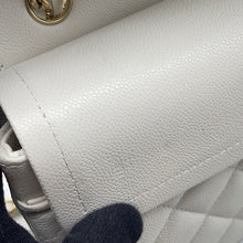 Load image into Gallery viewer, CHANEL Matelasse W Flap ChainShoulder Bag WhiteA01113 Caviar Leather Size 23
