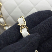 Load image into Gallery viewer, CHANEL Matelasse W Flap ChainShoulder Bag WhiteA01113 Caviar Leather Size 23
