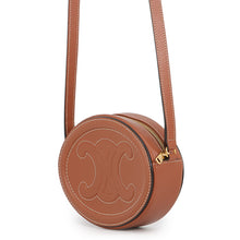 将图像加载到图库查看器中，CELINE Triomphe Oval Shoulder Bag Tan101703DPQ Calf Leather
