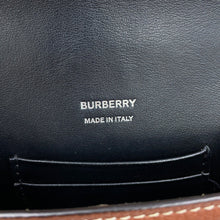 将图像加载到图库查看器中，BURBERRY Robin TB Logo Shoulder Bag Brown8032896 Leather
