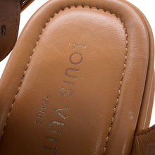 Load image into Gallery viewer, LOUIS VUITTON Maya Line LV Circle Platform Sandals Brown1ACYKM Leather Size 36H
