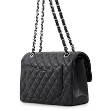 Load image into Gallery viewer, CHANEL Matelasse W Flap ChainShoulder Bag BlackA01113 Caviar Leather Size 23
