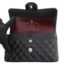 Load image into Gallery viewer, CHANEL Matelasse W Flap ChainShoulder Bag BlackA01113 Caviar Leather Size 23
