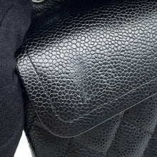 Load image into Gallery viewer, CHANEL Matelasse W Flap ChainShoulder Bag BlackA01113 Caviar Leather Size 23
