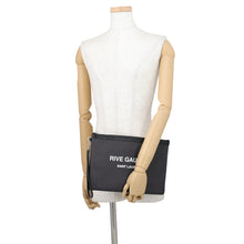 Load image into Gallery viewer, SAINT LAURENT PARIS Rive Gauche Clutch Bag Black581369 Canvas Leather
