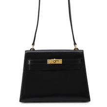 Load image into Gallery viewer, HERMES Mini Kelly Shoulder Bag Black Box Calf Leather Size 20

