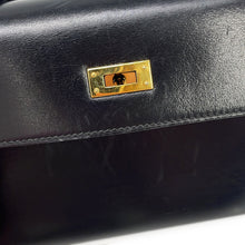 Load image into Gallery viewer, HERMES Mini Kelly Shoulder Bag Black Box Calf Leather Size 20
