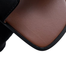 Load image into Gallery viewer, HERMES Oran Sandals Black/Brown Box Calf Leather Size 37H
