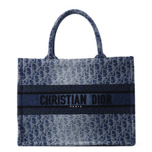 Load image into Gallery viewer, Dior Book tote Navy Canvas Size Medium
