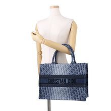 Load image into Gallery viewer, Dior Book tote Navy Canvas Size Medium
