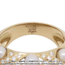 Load image into Gallery viewer, CHANEL Baroque Collection Pearl Ring Size Medium/53/#13J2659 18K Yellow Gold
