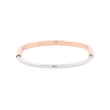 Load image into Gallery viewer, TIFFANY&amp;Co. Padlock Narrow Bangle Size Large74365094 K18PG K18WG
