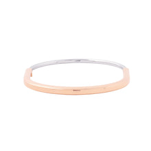Load image into Gallery viewer, TIFFANY&amp;Co. Padlock Narrow Bangle Size Large74365094 K18PG K18WG
