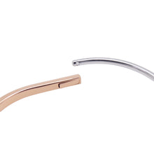 Load image into Gallery viewer, TIFFANY&amp;Co. Padlock Narrow Bangle Size Large74365094 K18PG K18WG
