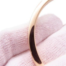 Load image into Gallery viewer, TIFFANY&amp;Co. Padlock Narrow Bangle Size Large74365094 K18PG K18WG

