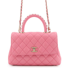 Load image into Gallery viewer, CHANEL Coco Handle 2WAYHandbag PinkA92990 Caviar Leather Size XS
