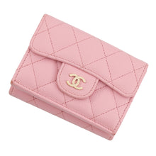 Load image into Gallery viewer, CHANEL Matelasse Classic Small Flap Wallet PinkAP0230 Caviar Leather
