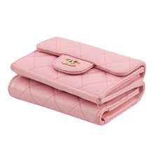 Load image into Gallery viewer, CHANEL Matelasse Classic Small Flap Wallet PinkAP0230 Caviar Leather
