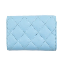 Load image into Gallery viewer, CHANEL Matelasse Classic Small Flap Wallet Light BlueAP0230 Caviar Leather
