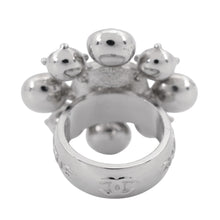Load image into Gallery viewer, CHANEL CC Logo Rhinestone Ring Size Approximately No. 13 Silver Metal Rhinestone
