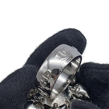 Load image into Gallery viewer, CHANEL CC Logo Rhinestone Ring Size Approximately No. 13 Silver Metal Rhinestone
