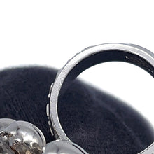 Load image into Gallery viewer, CHANEL CC Logo Rhinestone Ring Size Approximately No. 13 Silver Metal Rhinestone
