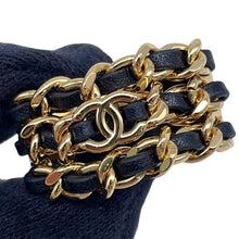 Load image into Gallery viewer, CHANEL Chain Ring Size Approximately No. 13 GoldABH133 Leather Metal
