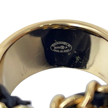 Load image into Gallery viewer, CHANEL Chain Ring Size Approximately No. 13 GoldABH133 Leather Metal
