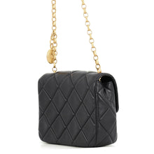 将图像加载到图库查看器中，CHANEL Matelasse Small Flap Chain Shoulder Bag BlackAS3205 Lambskin Size 20
