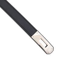 将图像加载到图库查看器中，HERMES Kelly Belt Black Epsom
