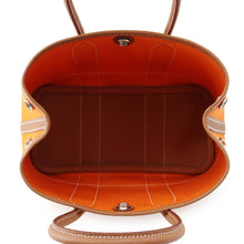 Load image into Gallery viewer, HERMES Neo Garden Feu/Gold Toile Officier Negonda Leather Size 23
