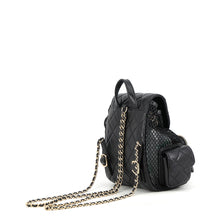 Load image into Gallery viewer, CHANEL Matelasse Mesh Backpack BlackAS5484 Shiny Lambskin Mesh
