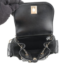 Load image into Gallery viewer, CHANEL Matelasse Mesh Backpack BlackAS5484 Shiny Lambskin Mesh
