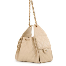 Load image into Gallery viewer, CHANEL CHANEL25 ChainShoulder Bag BeigeAS5293-B20304-U8372 Caviar Leather Size Small
