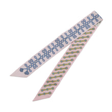 Load image into Gallery viewer, HERMES Twilly Cords and Brandenburg Ornaments Rose/Blue Jean/Jaune Silk100%
