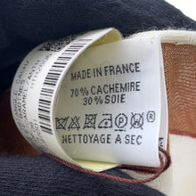 将图像加载到图库查看器中，HERMES Triangle Jean Saddle and Grip White/Caramel/Anthracite Cashmere70% Silk30%
