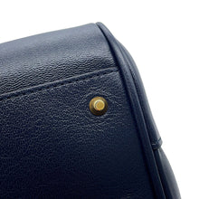 Load image into Gallery viewer, GUCCI Japan Limited Edition GG Marmont Bamboo Handbag Navy/Brown655657 Raffia Leather
