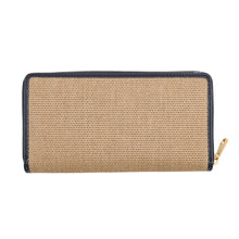 将图像加载到图库查看器中，GUCCI Horsebit 1955 Zip-Around Long Wallet Navy/Beige621889 Canvas/Leather
