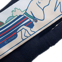 Load image into Gallery viewer, HERMES Twilly, the Parisian Dog (Les Chiens Parisiens) Gris Perle/Blue/Jaune Silk100%
