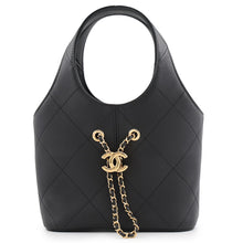 Load image into Gallery viewer, CHANEL Small Shopping Bag BlackAS6132 Calf Leather Size Small
