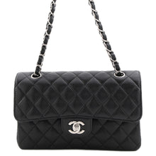 Load image into Gallery viewer, CHANEL Matelasse W Flap ChainShoulder Bag BlackA01113 Caviar Leather Size 23

