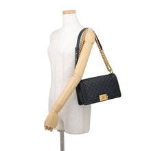 Load image into Gallery viewer, CHANEL Boy Chanel Chain Shoulder Bag BlackA67086-Y83339-94305 Caviar Leather Size 25
