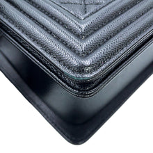 Load image into Gallery viewer, CHANEL Boy Chanel Chain Shoulder Bag BlackA67086-Y83339-94305 Caviar Leather Size 25
