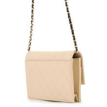 Load image into Gallery viewer, CHANEL CC Logo Chain Wallet Beige/BlackAP5455 Caviar Leather
