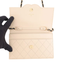 Load image into Gallery viewer, CHANEL CC Logo Chain Wallet Beige/BlackAP5455 Caviar Leather
