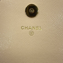 Load image into Gallery viewer, CHANEL CC Logo Chain Wallet Beige/BlackAP5455 Caviar Leather
